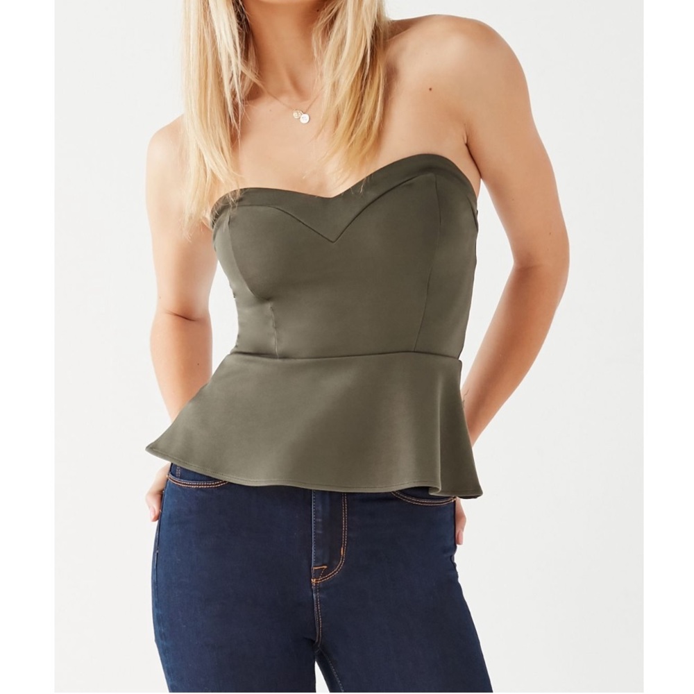 Staci Peplum Tube Top